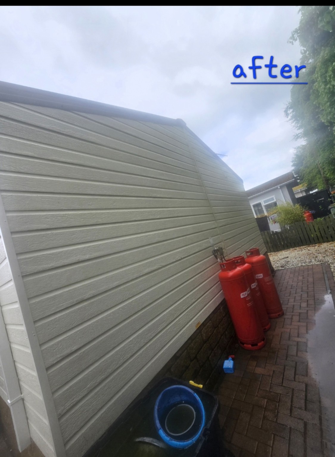 Caravan exterior after cleaning