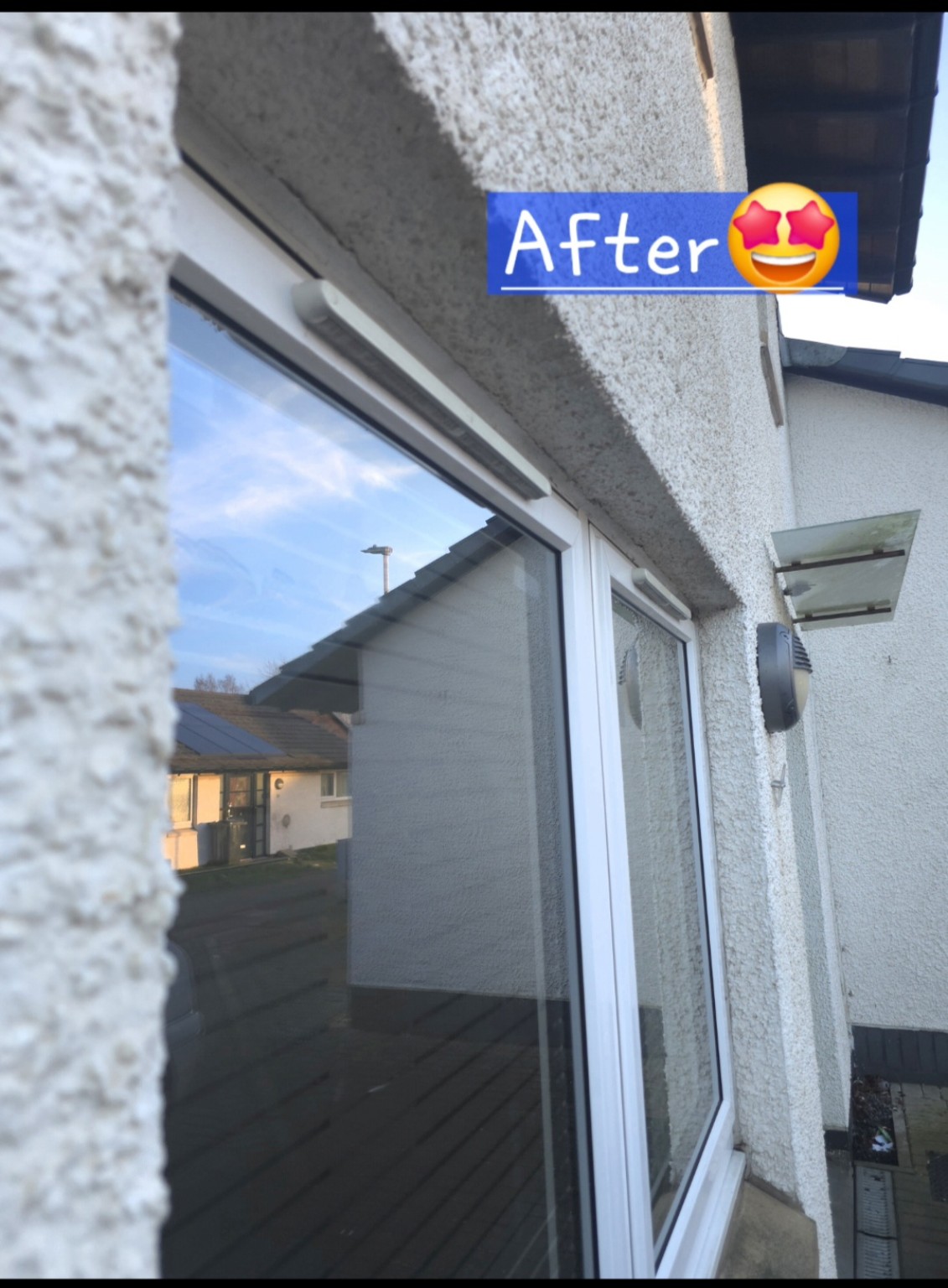 Window and frame after cleaning