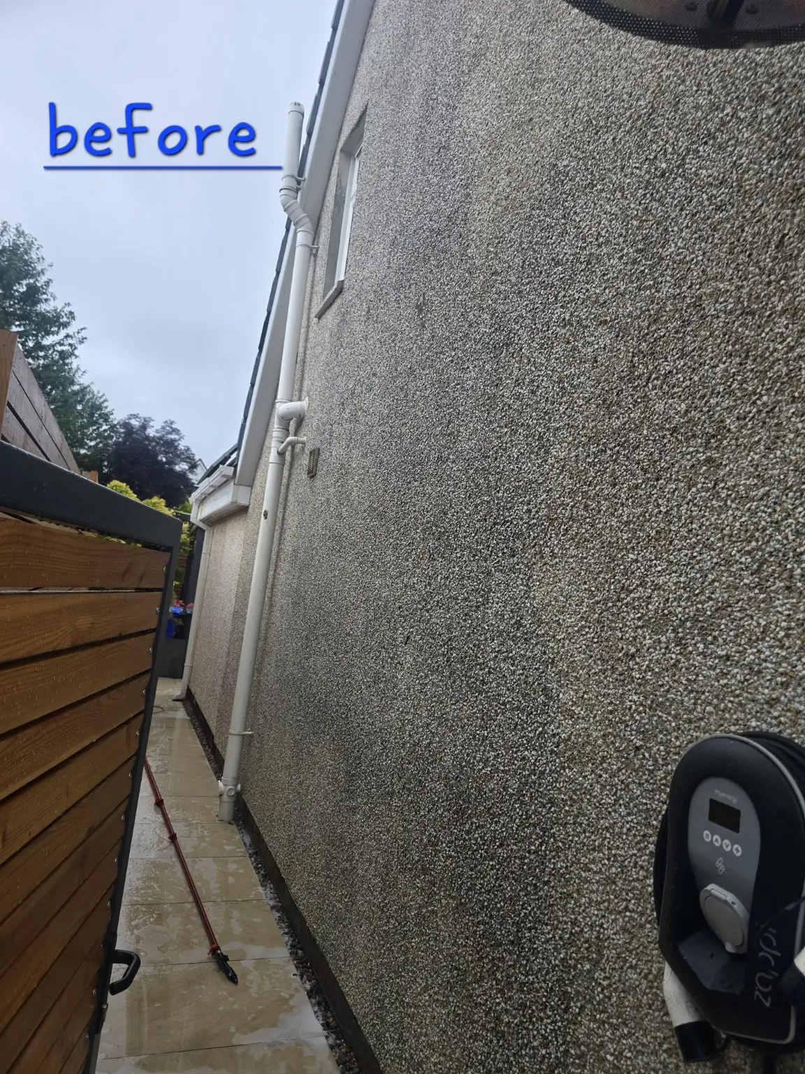 Property before softwashing